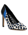 New York And Company Madison Leopard Reptile Embossed Pump In Blue