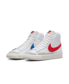Nike Men's Blazer Mid 77's Vintage-like Casual Sneakers From Finish Line In White/habanero Red