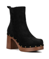 New York And Company Womens Zipper Manmade Ankle Boots In Black