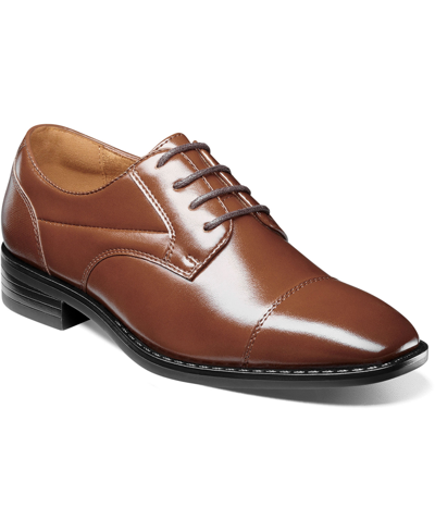 Stacy Adams Men's Kallum Cap-toe Oxford Dress Shoe Men's Shoes In Cognac