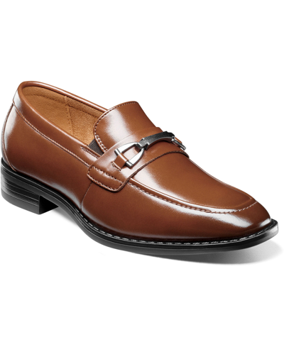 Stacy Adams Little Boys Kaylor Jr. Moc Toe Slip On Shoes In Cognac