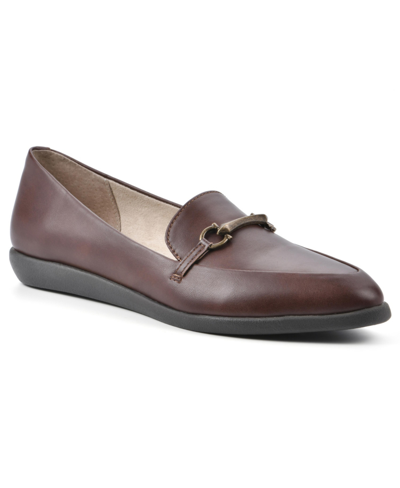 Cliffs By White Mountain Women's Maria Loafers Shoe In Brown Smooth