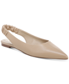 Sam Edelman Whitney Slingback Pointed Toe Flat Macadamia 5.5 In Macadamia Leather