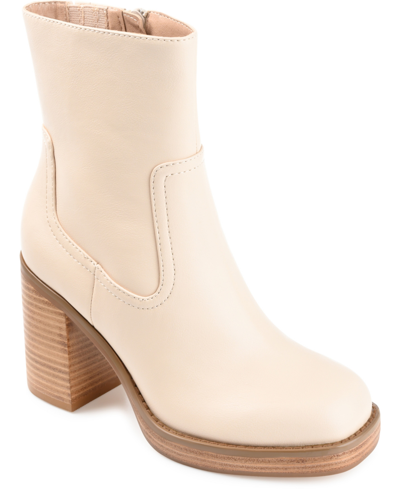 Journee Collection Women's Brittany Bootie Women's Shoes In Cream