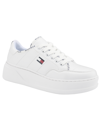 Tommy Hilfiger Grazie Womens Comfort Insole Faux Leather Casual And Fashion Sneakers In White