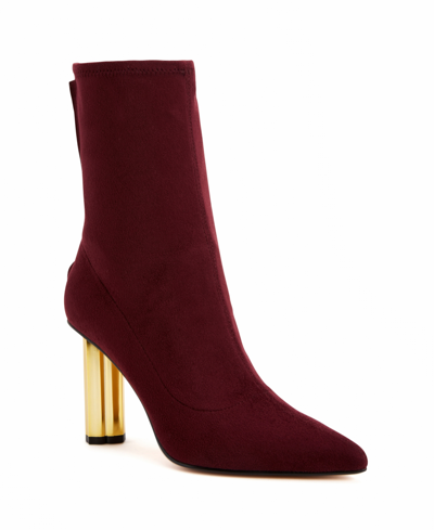 Katy Perry Women's The Dellilah High Dress Booties In Burgundy