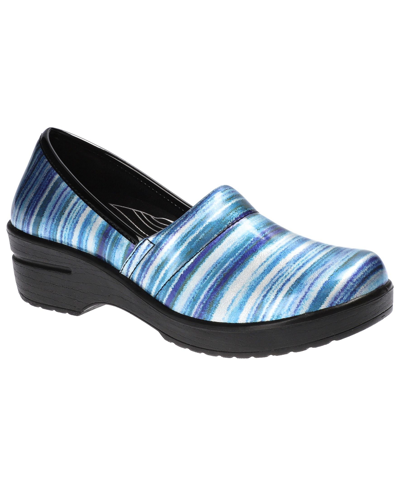 Easy Street Easy Works By  Women's Laurie Clogs Women's Shoes In Multi Metallic Stripes Patent