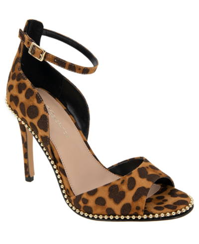 Bcbgeneration Jessika Snake Embossed Ankle Strap Sandal In Cheetah