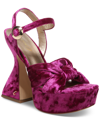 Circus By Sam Edelman Audrea Platform Sandal In Dark Matrix Magenta Velvet