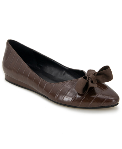 Kenneth Cole Reaction Women's Lily Bow Flats In Brown
