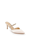 Jewel Badgley Mischka Women's Jan Evening Mule Women's Shoes In Champagne Satin