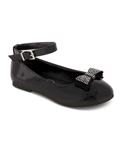 Jessica Simpson Toddler Girls Amy Bow Ballet Flats In Black