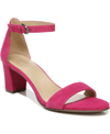 Naturalizer Vera Ankle Strap Sandals Women's Shoes In Crushed Berry Suede