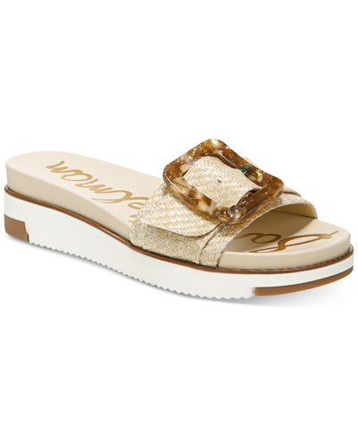 SAM EDELMAN WOMEN'S ARIANE PLATFORM BUCKLE SLIDE SANDALS