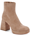 Dolce Vita Women's Ulyses Square Toe Platform Boots In Mushroom Suede