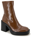 Kenneth Cole New York Women's Amber Platform Dress Booties Women's Shoes In Chocolate