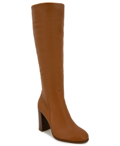 Kenneth Cole New York Women's Justin Block-heel Tall Boots In Cognac