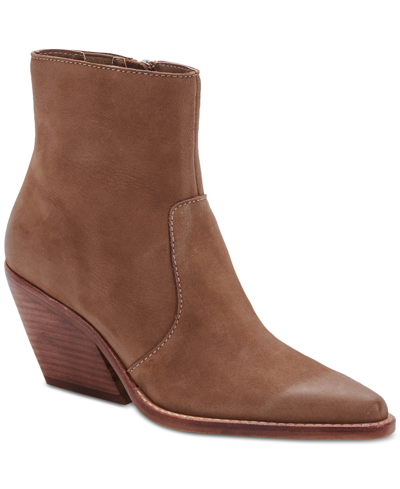Dolce Vita Women's Volli Pointed-toe Western Booties Women's Shoes In Brown