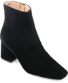 JOURNEE COLLECTION WOMEN'S HAZARA VELVET BLOCK HEEL DRESS BOOTIES