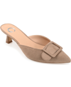 Journee Collection Womens Vianna Kitten Heel Mules Pointed Toe Pumps In Taupe