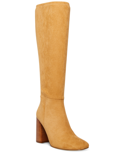 Madden Girl Women's Winslow Block-heel Stretch Dress Boots In Camel