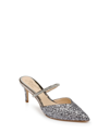 Jewel Badgley Mischka Women's Jan Evening Mule Women's Shoes In Smoke Glitter
