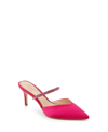 Jewel Badgley Mischka Women's Jan Evening Mule Women's Shoes In Bright Pink Satin