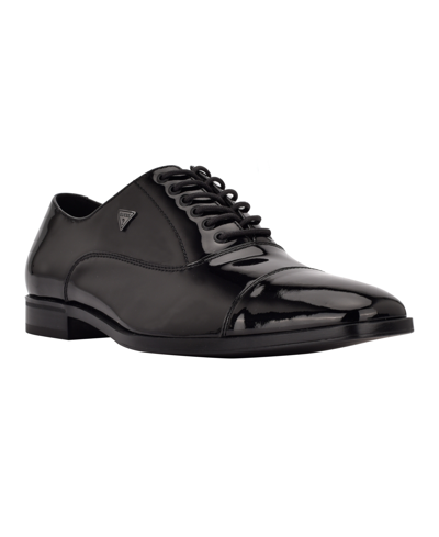 Guess Men's Haven Faux Leather Oxfords In Patent Black