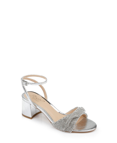 Jewel Badgley Mischka Women's Ansley Evening Sandals Women's Shoes In Silver Metallic