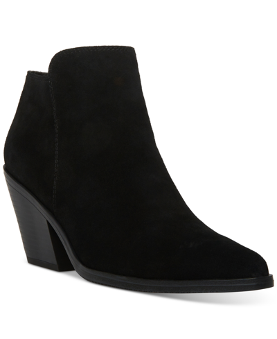 Aqua College Women's Winder Pointed-toe Booties, Created For Macy's Women's Shoes In Black Sued