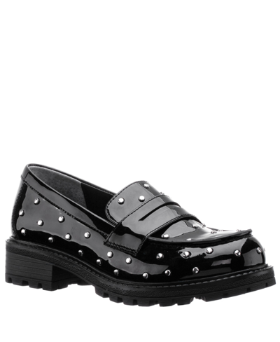 Nina Little Girls Loafers In Black Patent