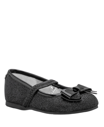 Nina Kids' Toddler Girls Ballet Flats In Black Baby Glitter