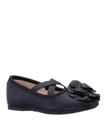 Nina Toddler Girls Ballet Flats In Black Shimmer