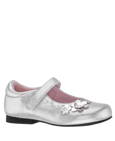Nina Toddler Girls Dress Shoes In Silver Tone Shimmer