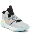 Nike Men's Kd Trey 5 X Basketball Sneakers From Finish Line In Wolf Grey/white/barely Volt