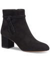 Kate Spade Knott Womens Suede Side Bow Booties In Black