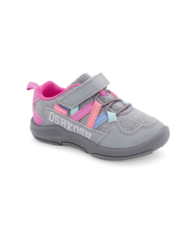 Oshkosh B'gosh Toddler Girls Loopy Everplay Sneakers In Gray Multi