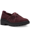 Clarks Clark's Calla Style Suede-trim Boot In Burgundy Suede
