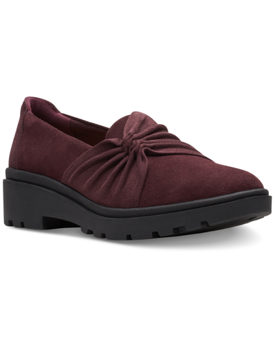 Clarks Clark's Calla Style Suede-trim Boot In Red