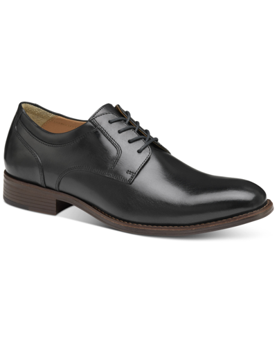 Johnston & Murphy Men's Lewis Plain Toe Dress Shoe In Black