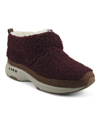 Easy Spirit Women's Trippin Cozy Ankle Booties Women's Shoes In Dark Red/chestnut