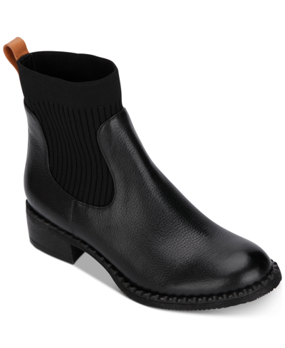 Gentle Souls By Kenneth Cole Women's Best Chelsea Booties In Black Leather