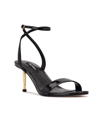 Nine West Women's Anny Round Toe Ankle Strap Heeled Sandals Women's Shoes In Black Patent