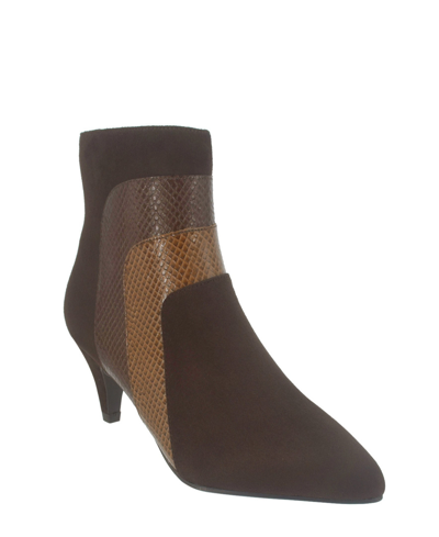 Impo Eila Womens Faux Suede Ankle Booties In Earth Multi