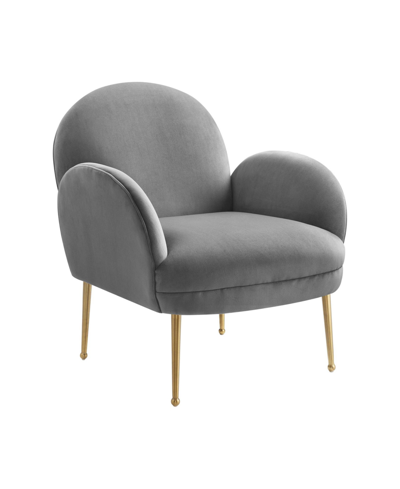 Tov Furniture Gwen Velvet Chair In Gray