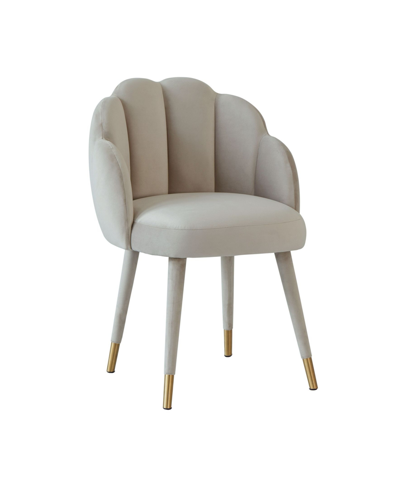 Tov Furniture Gardenia Velvet Dining Chair In Grey