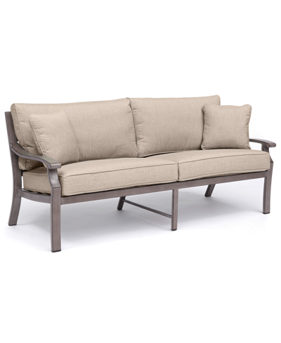 Agio Tara Aluminum Outdoor Sofa, Created For Macy's In Outdura Remy Pebble