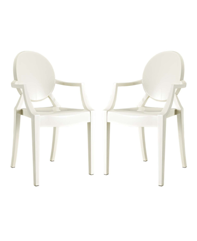 Modway Casper Dining Armchairs Set Of 2 In White