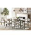 FURNITURE ALBION 7-PC. DINING SET (RECTANGULAR TABLE, 4 SIDE CHAIRS, AND 2 ARM CHAIRS)