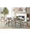 FURNITURE ALBION 7-PC. DINING SET (RECTANGULAR TABLE AND 6 SIDE CHAIRS)